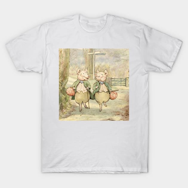 Alexander and Pigling Bland by Beatrix Potter T-Shirt by PatricianneK